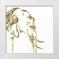 thumbnail image 1 of Paschke, Chris 12x12 White Modern Wood Framed Museum Art Print Titled - Gilded Elephant, 1 of 4