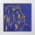thumbnail image 1 of Paschke, Chris 12x12 White Modern Wood Framed Museum Art Print Titled - Gilded Lion Indigo, 1 of 4
