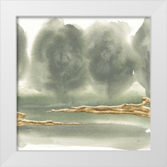 Paschke, Chris 12x12 White Modern Wood Framed Museum Art Print Titled - Gold Earth V