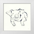 thumbnail image 1 of Paschke, Chris 12x12 White Modern Wood Framed Museum Art Print Titled - Line Pig II Navy, 1 of 4