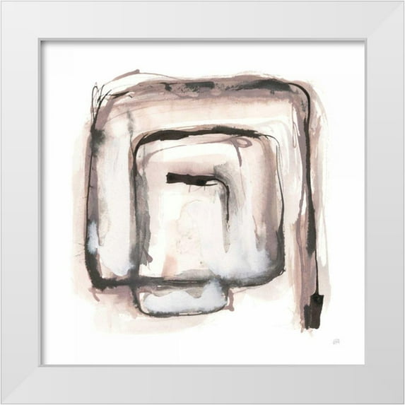 Paschke, Chris 12x12 White Modern Wood Framed Museum Art Print Titled - Lost in Squares I