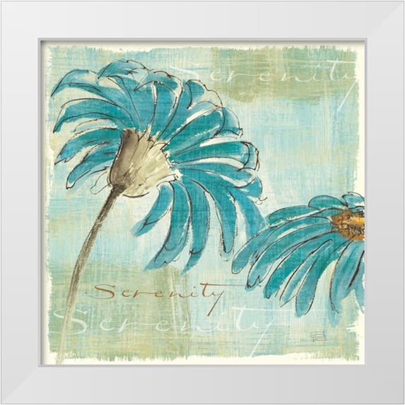 Paschke, Chris 12x12 White Modern Wood Framed Museum Art Print Titled - Spa Daisies IV