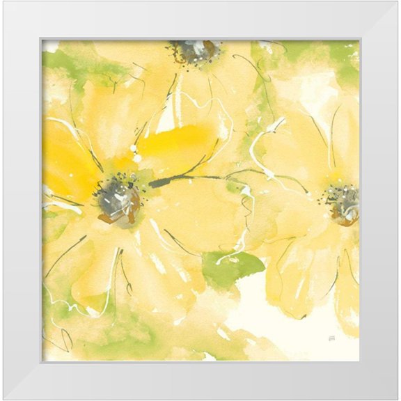Paschke, Chris 12x12 White Modern Wood Framed Museum Art Print Titled - Sunshine Cosmos II v2