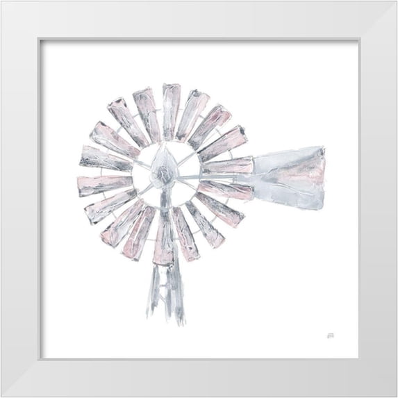 Paschke, Chris 12x12 White Modern Wood Framed Museum Art Print Titled - Textural Windmill I