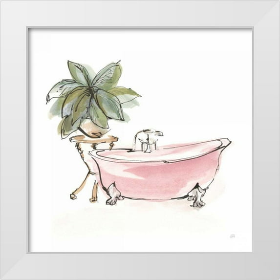 Paschke, Chris 12x12 White Modern Wood Framed Museum Art Print Titled - Tub IX