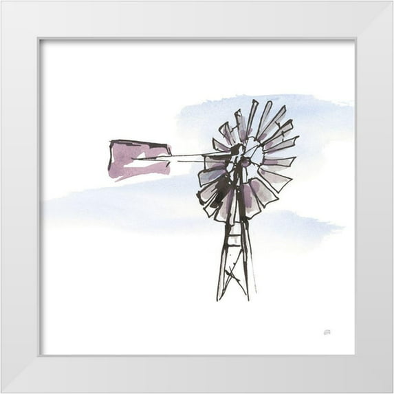 Paschke, Chris 12x12 White Modern Wood Framed Museum Art Print Titled - Windmill VIII