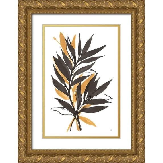 Paschke, Chris 13x18 Gold Ornate Wood Framed with Double Matting Museum Art Print Titled - Amber Palm IV