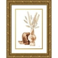 thumbnail image 1 of Paschke, Chris 13x18 Gold Ornate Wood Framed with Double Matting Museum Art Print Titled - Earthy Vase Gray Bunny Tail, 1 of 4