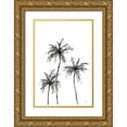 thumbnail image 1 of Paschke, Chris 13x18 Gold Ornate Wood Framed with Double Matting Museum Art Print Titled - Shadow Palms I, 1 of 4