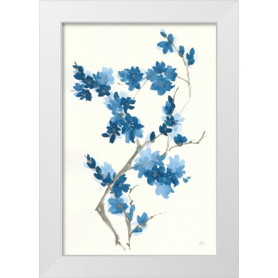 Paschke, Chris 13x18 White Modern Wood Framed Museum Art Print Titled - Blue Branch III