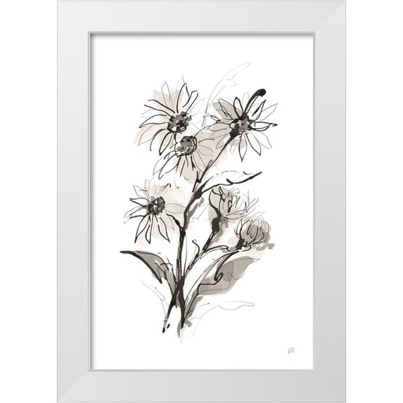 Paschke, Chris 13x18 White Modern Wood Framed Museum Art Print Titled - Daisy I