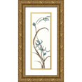 thumbnail image 1 of Paschke, Chris 13x32 Gold Ornate Wood Framed with Double Matting Museum Art Print Titled - Spring Orchids II on White, 1 of 4