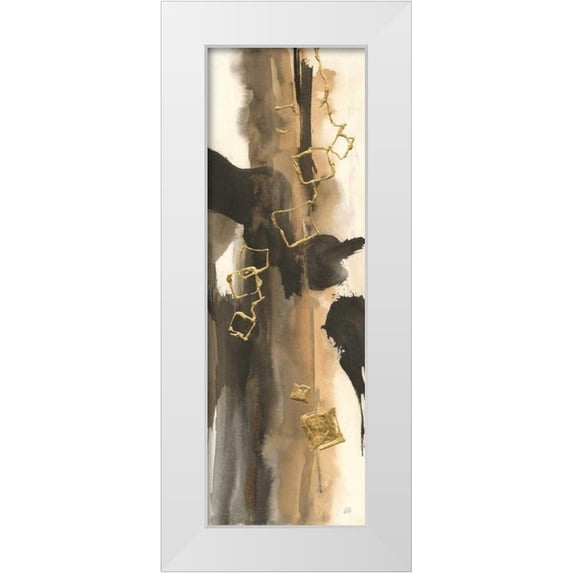 Paschke, Chris 13x32 White Modern Wood Framed Museum Art Print Titled - Smoke and Mirrors II
