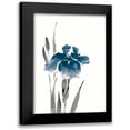 thumbnail image 1 of Paschke, Chris 14x18 Black Modern Framed Museum Art Print Titled - Japanese Iris III Crop Indigo, 1 of 5