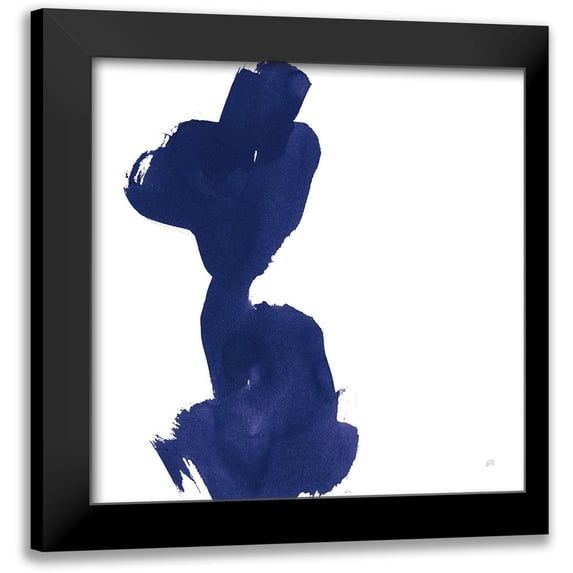 Paschke, Chris 15x15 Black Modern Framed Museum Art Print Titled - Swash I Indigo