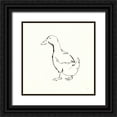 thumbnail image 1 of Paschke, Chris 15x15 Black Ornate Wood Framed with Double Matting Museum Art Print Titled - Line Duck I, 1 of 4