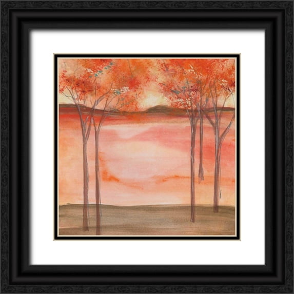Paschke, Chris 15x15 Black Ornate Wood Framed with Double Matting Museum Art Print Titled - Mountain Meadow II