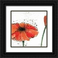 thumbnail image 1 of Paschke, Chris 15x15 Black Ornate Wood Framed with Double Matting Museum Art Print Titled - Not a California Poppy III on White, 1 of 4