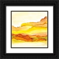 thumbnail image 1 of Paschke, Chris 15x15 Black Ornate Wood Framed with Double Matting Museum Art Print Titled - Yellowscape I, 1 of 4