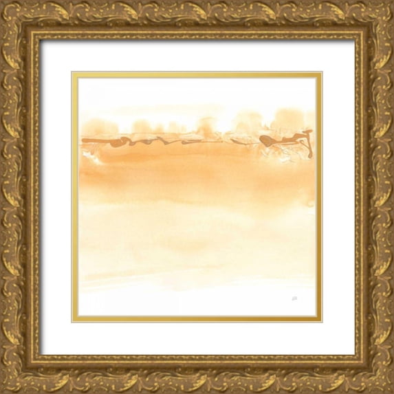 Paschke, Chris 15x15 Gold Ornate Wood Framed with Double Matting Museum Art Print Titled - Neutral Turmeric II