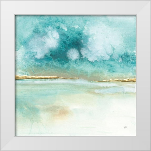 Paschke, Chris 15x15 White Modern Wood Framed Museum Art Print Titled - Cumulus Emerald II