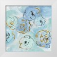 thumbnail image 1 of Paschke, Chris 15x15 White Modern Wood Framed Museum Art Print Titled - Gold Edged Teal II, 1 of 4