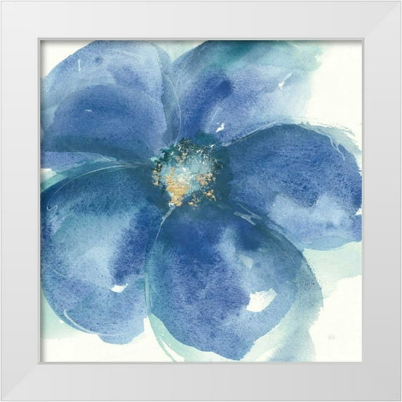 Paschke, Chris 15x15 White Modern Wood Framed Museum Art Print Titled - Indigo Mint IV