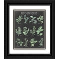 thumbnail image 1 of Paschke, Chris 15x18 Black Ornate Wood Framed with Double Matting Museum Art Print Titled - Kitchen Herb Chart on Black II, 1 of 4