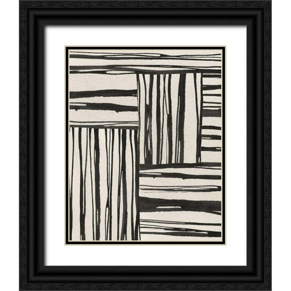 Paschke, Chris 15x18 Black Ornate Wood Framed with Double Matting Museum Art Print Titled - Sentiment Stripes III