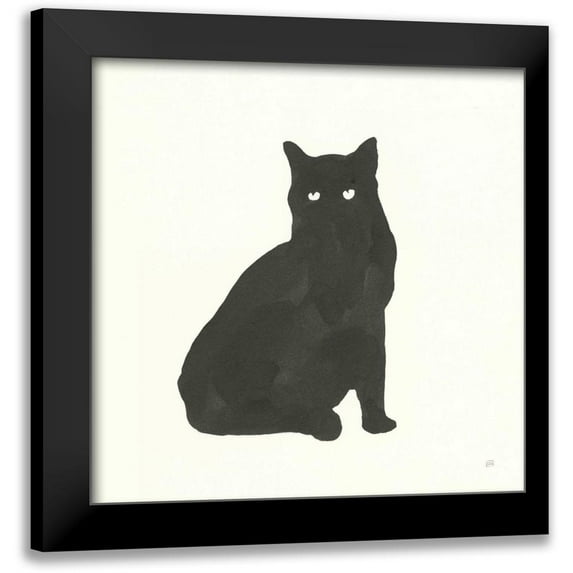 Paschke, Chris 20x20 Black Modern Framed Museum Art Print Titled - Black Cat V