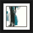 thumbnail image 1 of Paschke, Chris 20x20 Black Ornate Wood Framed with Double Matting Museum Art Print Titled - Black and Teal II, 1 of 4
