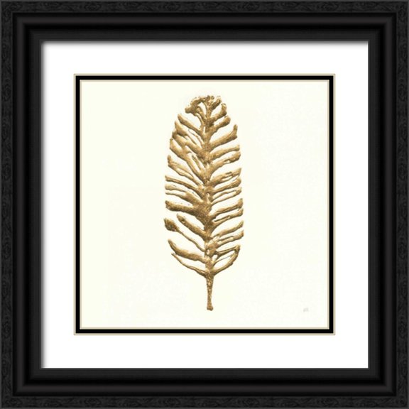 Paschke, Chris 20x20 Black Ornate Wood Framed with Double Matting Museum Art Print Titled - Gilded Palm III