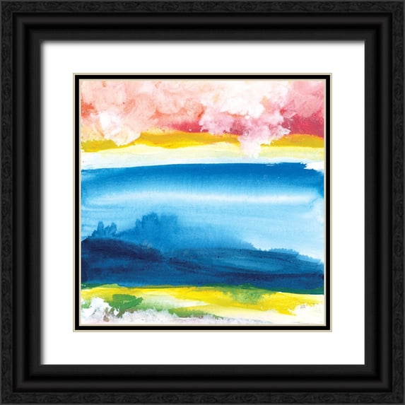 Paschke, Chris 20x20 Black Ornate Wood Framed with Double Matting Museum Art Print Titled - Jewel Waterway VIII