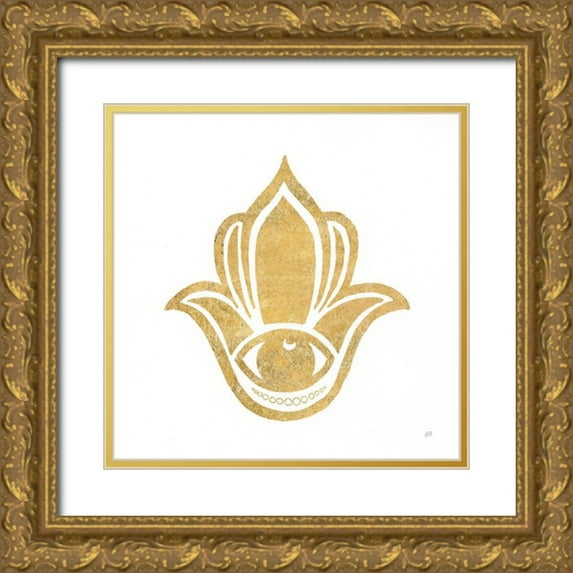 Paschke, Chris 20x20 Gold Ornate Wood Framed with Double Matting Museum Art Print Titled - Hamsa II