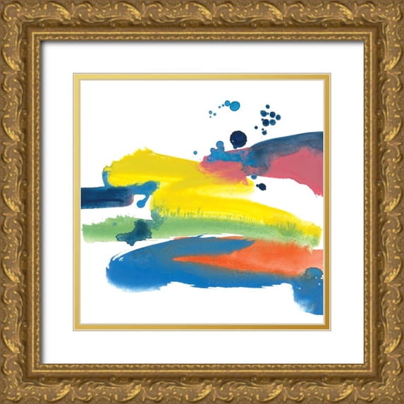 Paschke, Chris 20x20 Gold Ornate Wood Framed with Double Matting Museum Art Print Titled - Jewel Abstraction IV