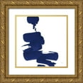 thumbnail image 1 of Paschke, Chris 20x20 Gold Ornate Wood Framed with Double Matting Museum Art Print Titled - Swash IV Indigo, 1 of 4