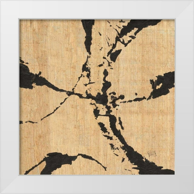 Paschke, Chris 20x20 White Modern Wood Framed Museum Art Print Titled - Contemporary Scroll Square II
