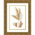 thumbnail image 1 of Paschke, Chris 23x32 Gold Ornate Wood Framed with Double Matting Museum Art Print Titled - Vase Palm Leaf, 1 of 4