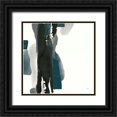 thumbnail image 1 of Paschke, Chris 26x26 Black Ornate Wood Framed with Double Matting Museum Art Print Titled - Black and Dark Teal II, 1 of 4