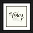 thumbnail image 1 of Paschke, Chris 26x26 Black Ornate Wood Framed with Double Matting Museum Art Print Titled - Daily Saying I, 1 of 4