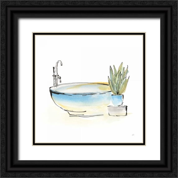 Paschke, Chris 26x26 Black Ornate Wood Framed with Double Matting Museum Art Print Titled - Tub VII