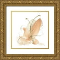 thumbnail image 1 of Paschke, Chris 26x26 Gold Ornate Wood Framed with Double Matting Museum Art Print Titled - Butterfly Flower II, 1 of 4