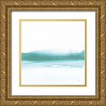 thumbnail image 1 of Paschke, Chris 26x26 Gold Ornate Wood Framed with Double Matting Museum Art Print Titled - Empowering Mint I Bright, 1 of 4