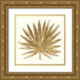 thumbnail image 1 of Paschke, Chris 26x26 Gold Ornate Wood Framed with Double Matting Museum Art Print Titled - Gilded Palm VIII, 1 of 4