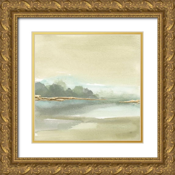 Paschke, Chris 26x26 Gold Ornate Wood Framed with Double Matting Museum Art Print Titled - Gold Earth IV
