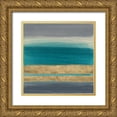 thumbnail image 1 of Paschke, Chris 26x26 Gold Ornate Wood Framed with Double Matting Museum Art Print Titled - Gold Emerald I, 1 of 4
