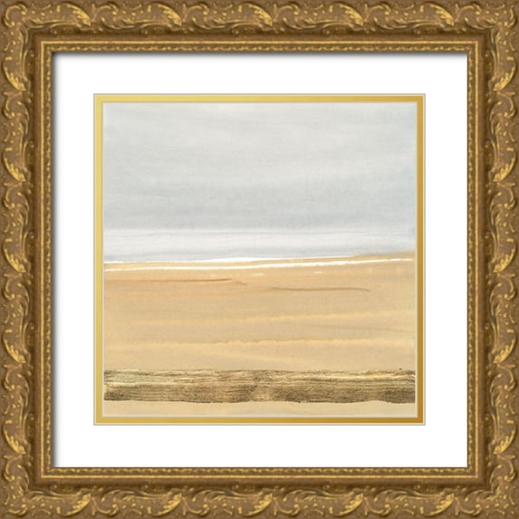 Paschke, Chris 26x26 Gold Ornate Wood Framed with Double Matting Museum Art Print Titled - Gold Strips III