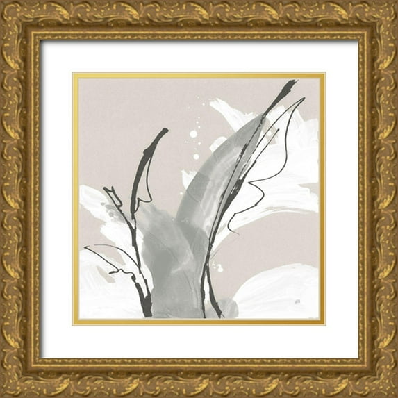 Paschke, Chris 26x26 Gold Ornate Wood Framed with Double Matting Museum Art Print Titled - Touch of Gray V