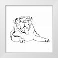 thumbnail image 1 of Paschke, Chris 26x26 White Modern Wood Framed Museum Art Print Titled - Line Dog Bulldog I, 1 of 4