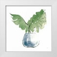 thumbnail image 1 of Paschke, Chris 26x26 White Modern Wood Framed Museum Art Print Titled - Plant Big Leaf II Dark Green, 1 of 4